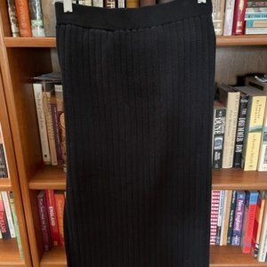 Lulu's Ribbed Sweater Fitted Skirt with Side Slit
